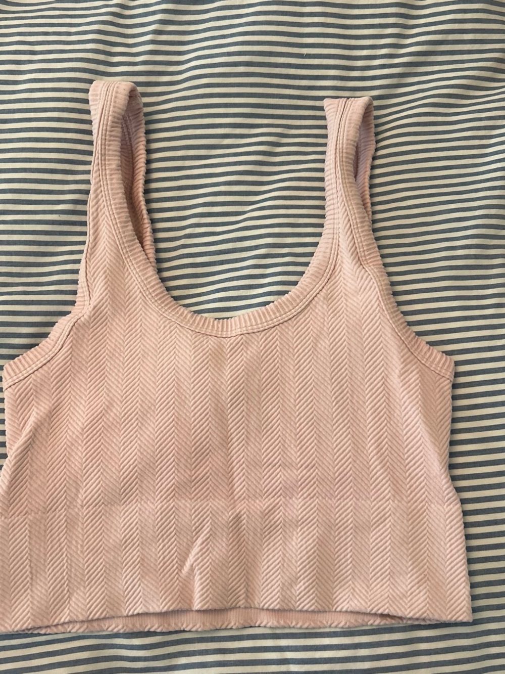 Nikibiki Blush Pink Ribbed Tank Top